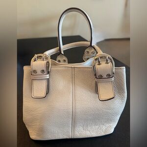 Tignanello Leather Cream Handbag